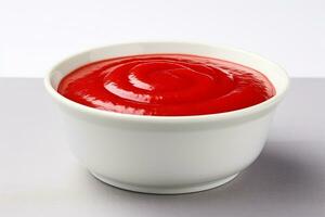 foto kom van ketchup geïsoleerd Aan wit
