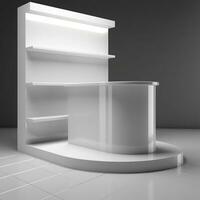 wit marmeren podium voor Product reclame. generatief ai foto