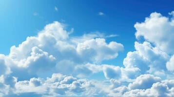 bewolkt blauw lucht abstract achtergrond, blauw lucht achtergrond met klein wolken illustratie. ai gegenereerd foto