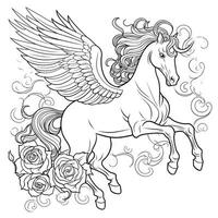 Pegasus kleur Pagina's foto