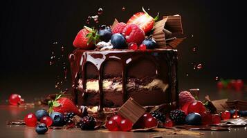 foto van een verjaardag taart concept, gegenereerd door ai