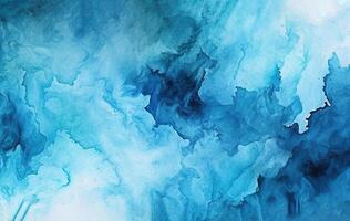 abstract blauw waterverf helling schilderen, gemaakt met generatief ai foto