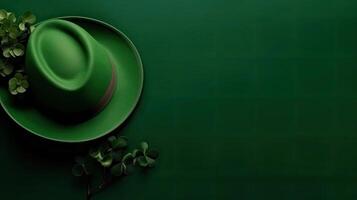 top visie van st Patrick voor achtergrond met perfect licht en ornament, ai generatief foto