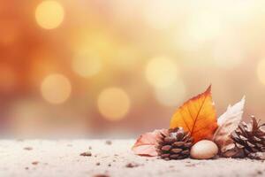 herfst samenstelling met kopiëren ruimte ai generatief foto