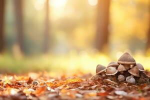 herfst samenstelling met kopiëren ruimte ai generatief foto