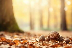 herfst samenstelling met kopiëren ruimte ai generatief foto