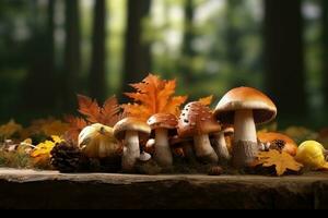 herfst samenstelling met kopiëren ruimte ai generatief foto