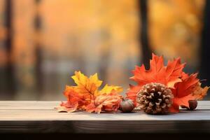 herfst samenstelling met kopiëren ruimte ai generatief foto