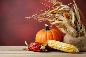 herfst samenstelling met kopiëren ruimte ai generatief foto