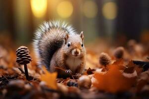 herfst samenstelling met kopiëren ruimte ai generatief foto