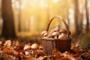 herfst samenstelling met kopiëren ruimte ai generatief foto