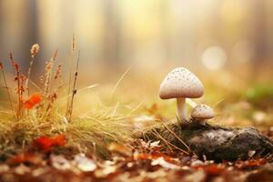 herfst samenstelling met kopiëren ruimte ai generatief foto