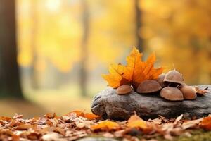 herfst samenstelling met kopiëren ruimte ai generatief foto