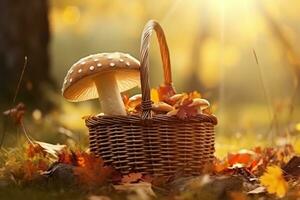 herfst samenstelling met kopiëren ruimte ai generatief foto