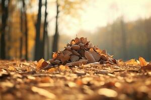 herfst samenstelling met kopiëren ruimte ai generatief foto