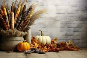 herfst samenstelling met kopiëren ruimte ai generatief foto