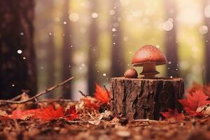 herfst samenstelling met kopiëren ruimte ai generatief foto