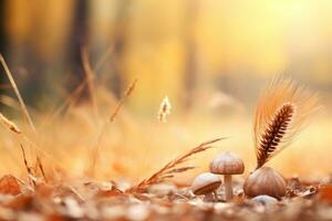 herfst samenstelling met kopiëren ruimte ai generatief foto