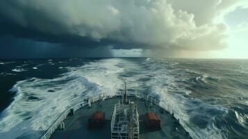 storm op zee foto