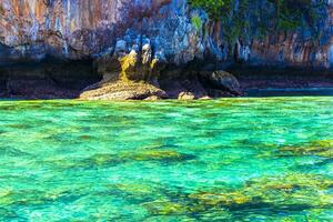 mooi tropisch kalksteen eilanden Aan koh phi phi leh Thailand. foto