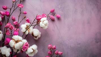 vers katoen bloemen natuurlijk achtergrond foto