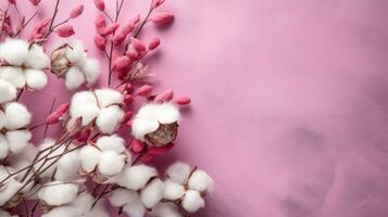 vers katoen bloemen natuurlijk achtergrond foto