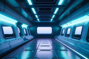 futuristisch ruimteschip kamer. ai generatief foto