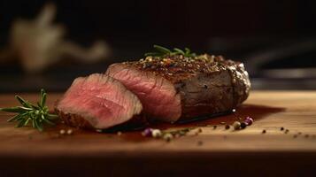 chateaubriand steak is heerlijk voedsel. ai gegenereerd. foto