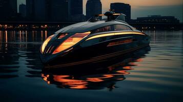 boot van een mooi vervoer met futuristische ontwerp. ai gegenereerd. foto