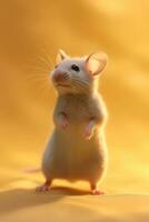 heel schattig baby muis in natuur, nationaal geografie, breed leven dieren. ai gegenereerd. foto
