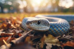 slang in natuur, nationaal geografie, breed leven dieren. ai gegenereerd. foto