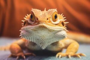 gebaard draak in natuur, nationaal geografie, breed leven dieren. ai gegenereerd. foto