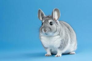 heel schattig chinchilla in natuur, nationaal geografie, breed leven dieren. ai gegenereerd. foto