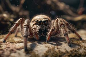 spin in natuur, nationaal geografie, breed leven dieren. ai gegenereerd. foto