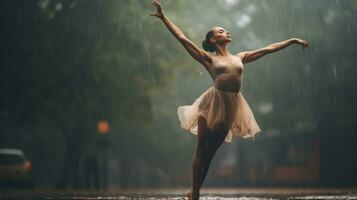 ballet danser dans onder de regen foto