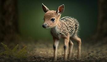 schattig dier Aan natuur. ai beeld foto