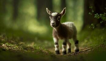 schattig dier Aan natuur. ai beeld foto