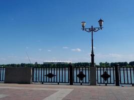 de Don-rivier. Rostov op Don City, Rusland foto