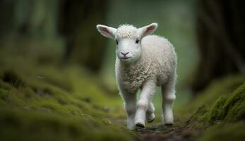 schattig dier Aan natuur. ai beeld foto