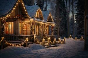 magie Kerstmis winter huis foto