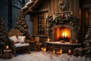 magie Kerstmis winter huis foto