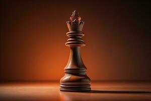 schaak koning Aan een solide kleur achtergrond. ai generatief foto