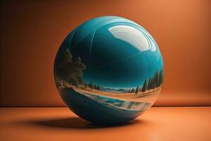 detailopname van een kleurrijk bal. ai generatief foto