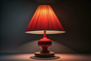 een modern lamp Aan een solide kleur achtergrond. ai generatief foto