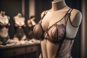 sensueel lingerie Aan een mannequin. ai generatief foto