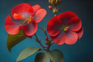 dichtbij omhoog van een bloeiend kleurrijk bloemen in lente. detailopname. ai generatief foto