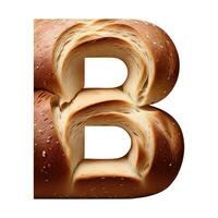 brood typografie tekst ontwerp hoofdletters alfabet b, ai generatief foto