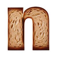 brood typografie tekst ontwerp kleine letters alfabet n, ai generatief foto