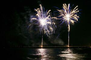 vuurwerk in forte dei marmi foto