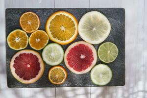 de kleuren van citrusvruchten foto